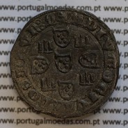 Moeda Real de Três e Meia Libras de D. João I 1385-1433, "L" Lisboa, legenda: ☩IHNS⦂DEI⦂GRA⦂REX⦂PO⦂ETAL / ☩ADIVTORIVN⦂NOSTRVM⦂