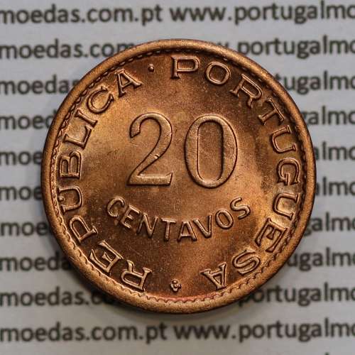 20 centavos 1949 Bronze de Moçambique, (Soberba) $20 Bronze 1949 Moçambique Ex-Colónia Portuguesa - World Coins Mozambique KM75