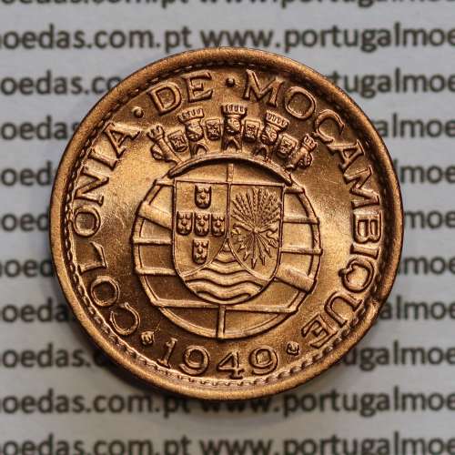 20 centavos 1949 Bronze de Moçambique, (Soberba) $20 Bronze 1949 Moçambique Ex-Colónia Portuguesa - World Coins Mozambique KM75