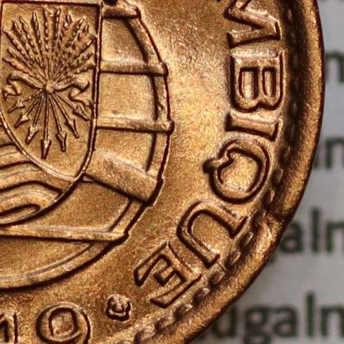 20 centavos 1949 Bronze de Moçambique, (Soberba) $20 Bronze 1949 Moçambique Ex-Colónia Portuguesa - World Coins Mozambique KM75