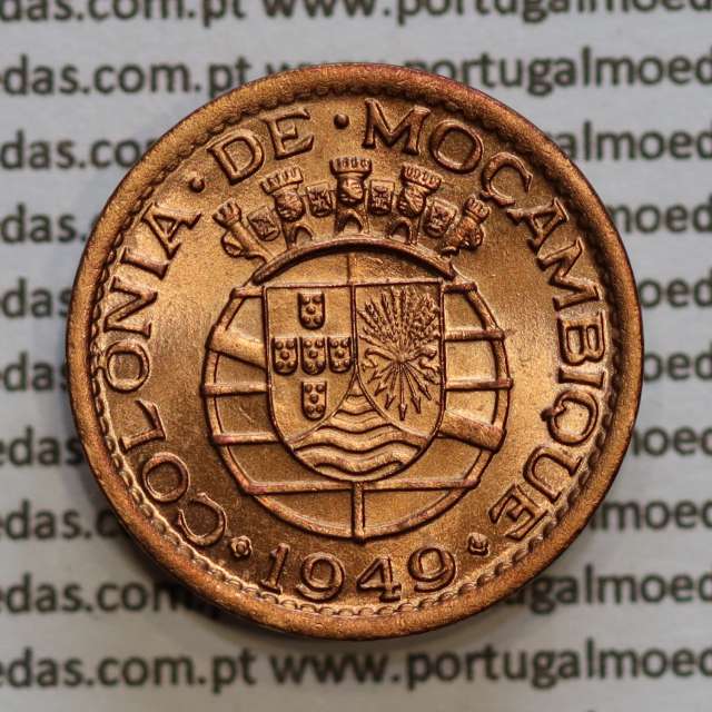 20 centavos 1949 Bronze de Moçambique, (Soberba) $20 Bronze 1949 Moçambique Ex-Colónia Portuguesa - World Coins Mozambique KM75
