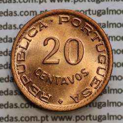 20 centavos 1949 Bronze de Moçambique, (Soberba) $20 Bronze 1949 Moçambique Ex-Colónia Portuguesa - World Coins Mozambique KM75