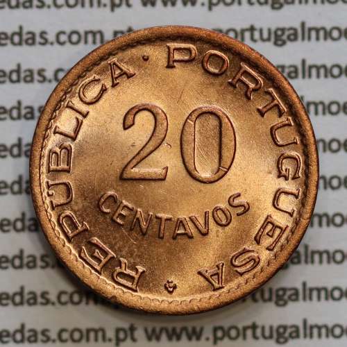 20 centavos 1949 Bronze de Moçambique, (Soberba) $20 Bronze 1949 Moçambique Ex-Colónia Portuguesa - World Coins Mozambique KM75