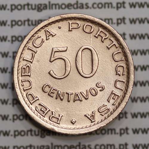 50 centavos 1953 Bronze de Moçambique, (Bela) $50 Bronze 1953 Moçambique Ex-Colónia Portuguesa - World Coins Mozambique KM81