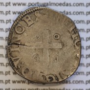 Meio Tostão prata, D. Sebastião I (1557 -1578), (não classificada A. G.) Legenda:  ✠SEBASTIANVS.T.REX.POR• / IN:HOC:SIGNO:VINCES
