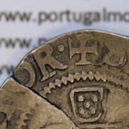 Meio Tostão prata, D. Sebastião I (1557 -1578), (não classificada A. G.) Legenda:  ✠SEBASTIANVS.T.REX.POR• / IN:HOC:SIGNO:VINCES