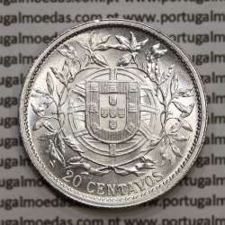 20 centavos prata 1916, (vinte Centavos Prata), (Bela / Sob)