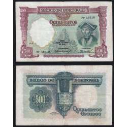Nota de 500 Escudos 1942 Damião de Góis, 500$00 29/09/1942 Chapa: 7 - Banco de Portugal (Circulada)