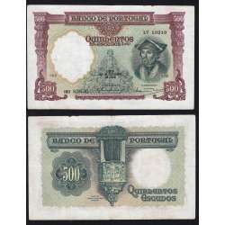 Nota de 500 Escudos 1942 Damião de Góis, 500$00 29/09/1942 Chapa: 7 - Banco de Portugal (Circulada)