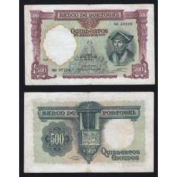 Nota de 500 Escudos 1942 Damião de Góis, 500$00 29/09/1942 Chapa: 7 - Banco de Portugal (Circulada)