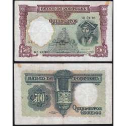 Nota de 500 Escudos 1942 Damião de Góis, 500$00 29/09/1942 Chapa: 7 - Banco de Portugal (Circulada)