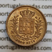 Miniatura moeda de 2000 reis de D. Luis I "IM.L.CHR.LAUER NüRNBERG",  emissão  "Casa da Moeda L. Chr. Lauer" ano 1888