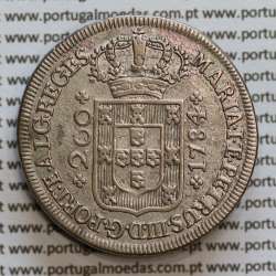 Portugal, silver coin of 12 Vinténs 1784, 240 Réis, low crown, Maria I and Peter III of Portugal, World Coins Portugal KM 272