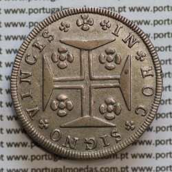 Portugal, silver coin of 12 Vinténs 1784, 240 Réis, low crown, Maria I and Peter III of Portugal, World Coins Portugal KM 272