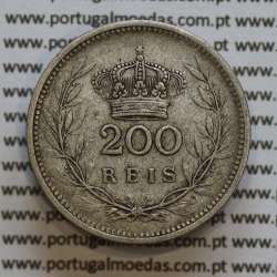 Moeda 200 réis 1909 prata D. Manuel II, dois tostões prata 1909, World Coins Portugal KM549. (BC) Moeda 200 réis 1909 prata D. Manuel II, dois tostões prata 1909, World Coins Portugal KM549. (BC)