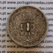 Moeda 100 réis 1909 prata D. Manuel II, tostão prata 1909, World Coins Portugal KM548. (BC-/REG)