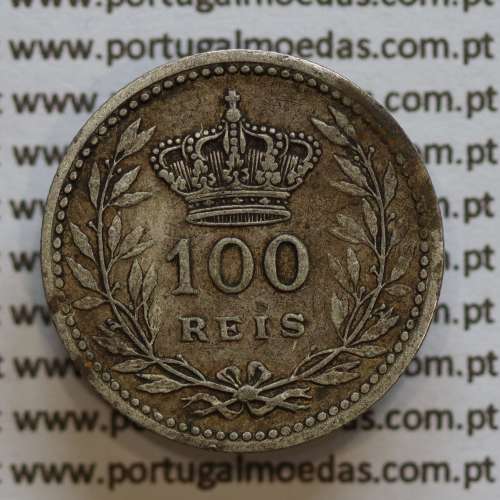 100 réis 1910 prata D. Manuel II, tostão prata 1910, World Coins Portugal KM548. (BC)
