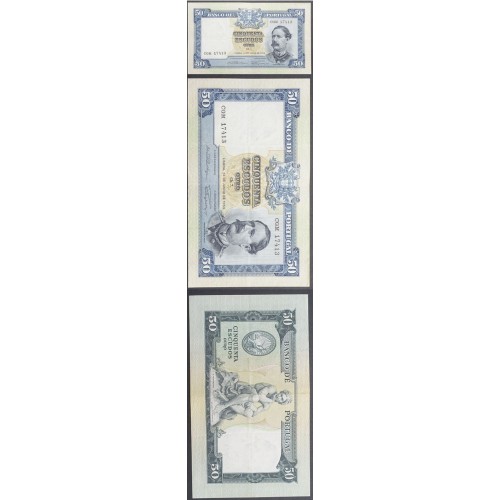 NOTA DE 50 ESCUDOS 1955 ( CIRCULADA ) "50$00 1955 Ch.7 FONTES PEREIRA DE MELLO - BANCO DE PORTUGAL (24/06/1955)