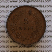 Moeda 5 réis 1910 bronze D. Manuel II, World Coins Portugal KM555. (MBC+)