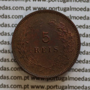 Moeda 5 réis 1910 bronze D. Manuel II, World Coins Portugal KM555. (BC)
