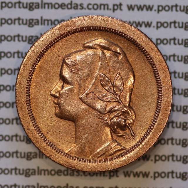 20 centavos 1925 Bronze, vinte centavos, (MBC+/Bela-), World Coins krause Portugal KM 574
