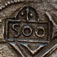 Cruzado prata de D. João IV, com carimbo "S00" de 500 Réis de D. Afonso VI,  World Coins Portugal KM 437.1