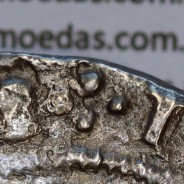 Portugal, silver coin with countermarked of 500 Réis of D. Afonso VI 1656-1667, on Cruzado Mint Lisboa of D. João IV 1640-1656