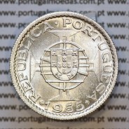 Angola, 10 escudos prata 1955, 10$00 prata 1955 Ex-Colónia de Angola, (Soberba), World Coins Angola KM 73