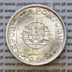Moeda 10$00 prata 1955 Angola, "10 escudos prata 1955" (Soberba) - World Coins Angola KM 73