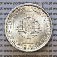 Moeda 10$00 prata 1955 Angola, "10 escudos prata 1955" (Soberba) - World Coins Angola KM 73