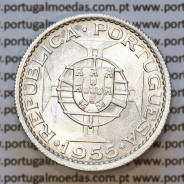 Moeda 10$00 prata 1955 Angola, "10 escudos prata 1955" (Soberba) - World Coins Angola KM 73