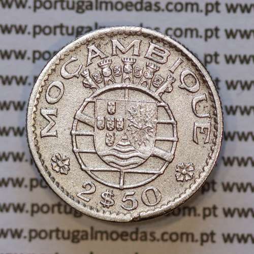 Moeda 2$50 Cupro-níquel 1952 Moçambique, "dois escudos e cinquenta centavos 1952 " (MBC) - World Coins Mozambique KM 78