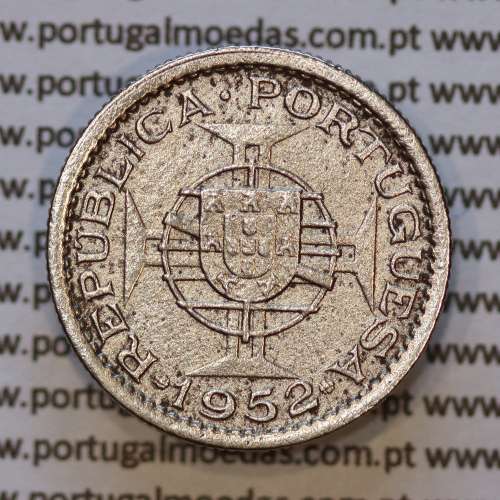 Moeda 2$50 Cupro-níquel 1952 Moçambique, "dois escudos e cinquenta centavos 1952 " (MBC) - World Coins Mozambique KM 78