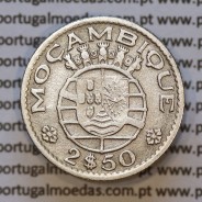Moeda 2$50 Cupro-níquel 1952 Moçambique, "dois escudos e cinquenta centavos 1952 " (MBC) - World Coins Mozambique KM 78
