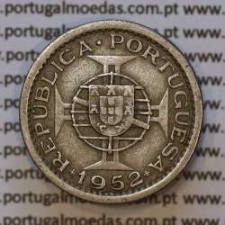 Moeda 2$50 Cupro-níquel 1952 Moçambique, "dois escudos e cinquenta centavos 1952 " (MBC) - World Coins Mozambique KM 78
