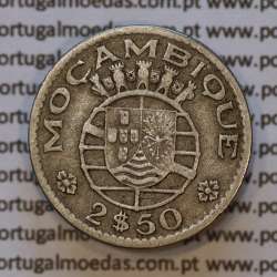 Moeda 2$50 Cupro-níquel 1952 Moçambique, "dois escudos e cinquenta centavos 1952 " (MBC) - World Coins Mozambique KM 78