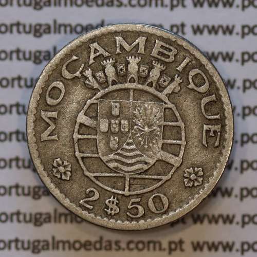 Moeda 2$50 Cupro-níquel 1952 Moçambique, "dois escudos e cinquenta centavos 1952 " (MBC) - World Coins Mozambique KM 78