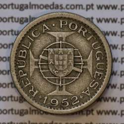 Moeda 2$50 Cupro-níquel 1952 Moçambique, "dois escudos e cinquenta centavos 1952 " (MBC-) - World Coins Mozambique KM 78
