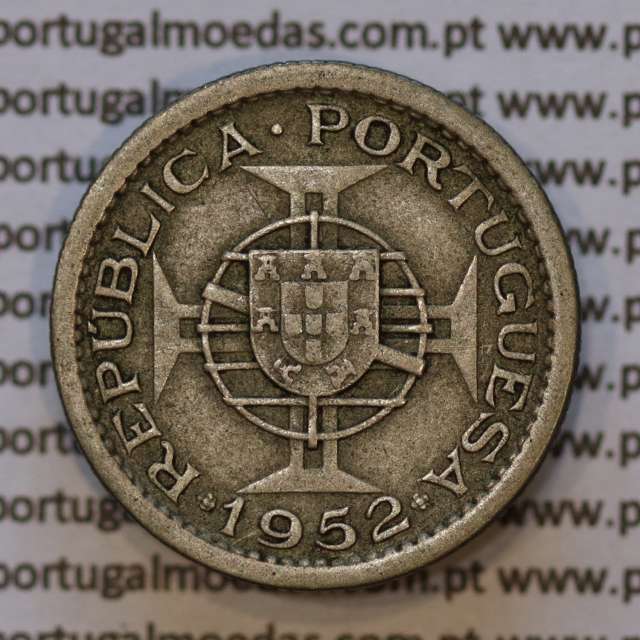 Moeda 2$50 Cupro-níquel 1952 Moçambique, "dois escudos e cinquenta centavos 1952 " (MBC-) - World Coins Mozambique KM 78