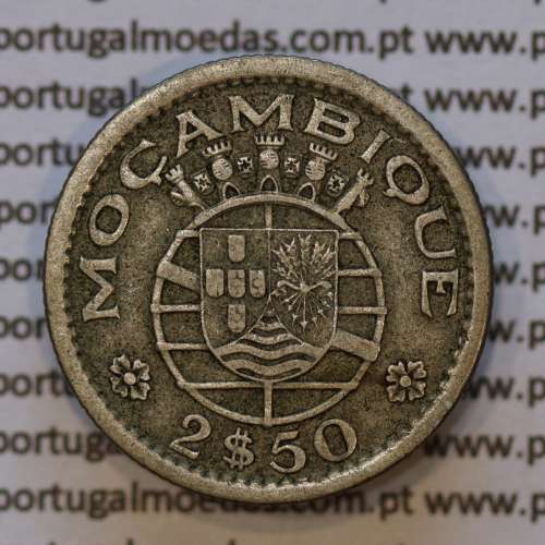 Moeda 2$50 Cupro-níquel 1952 Moçambique, "dois escudos e cinquenta centavos 1952 " (MBC-) - World Coins Mozambique KM 78