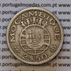 Moeda 2$50 Cupro-níquel 1952 Moçambique, "dois escudos e cinquenta centavos 1952 " (BC) - World Coins Mozambique KM 78