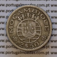 Moeda 2$50 Cupro-níquel 1952 Moçambique, "dois escudos e cinquenta centavos 1952 " (BC) - World Coins Mozambique KM 78