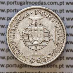 Mozambique, Copper-nickel coin 2.50 escudos1953, 2-1/2 escudos 1953, 2$50 1953 Former Portuguese Colony, (VF), Mozambique KM 78 Mozambique, Copper-nickel coin 2.50 escudos1953, 2-1/2 escudos 1953, 2$50 1953 Former Portuguese Colony, (VF), Mozambique KM 78