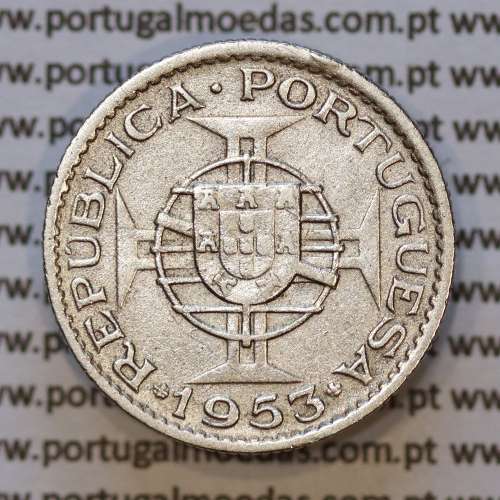 Mozambique, Copper-nickel coin 2.50 escudos1953, 2-1/2 escudos 1953, 2$50 1953 Former Portuguese Colony, (VF), Mozambique KM 78 Mozambique, Copper-nickel coin 2.50 escudos1953, 2-1/2 escudos 1953, 2$50 1953 Former Portuguese Colony, (VF), Mozambique KM 78