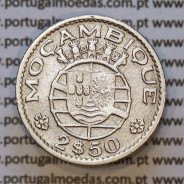 Mozambique, Copper-nickel coin 2.50 escudos1953, 2-1/2 escudos 1953, 2$50 1953 Former Portuguese Colony, (VF), Mozambique KM 78
