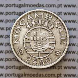 Moeda 2$50 Cupro-níquel 1953 Moçambique, "dois escudos e cinquenta centavos 1953 " (MBC) - World Coins Mozambique KM 78