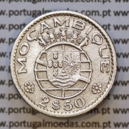 2$50 Cuproníquel 1953 Moçambique, "dois escudos e cinquenta centavos 1953 Cupro-Níquel " (MBC) - World Coins Mozambique KM#78