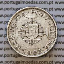 Moeda 2$50 Cupro-níquel 1953 Moçambique, "dois escudos e cinquenta centavos 1953 " (MBC) - World Coins Mozambique KM 78