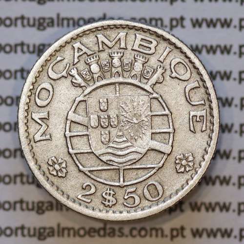 Moeda 2$50 Cupro-níquel 1953 Moçambique, "dois escudos e cinquenta centavos 1953 " (MBC) - World Coins Mozambique KM 78
