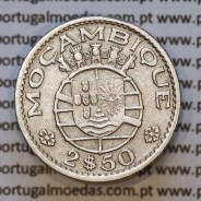Moeda 2$50 Cupro-níquel 1953 Moçambique, "dois escudos e cinquenta centavos 1953 " (MBC) - World Coins Mozambique KM 78